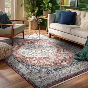 Mythos Vintage Medallion Rug with Fringe