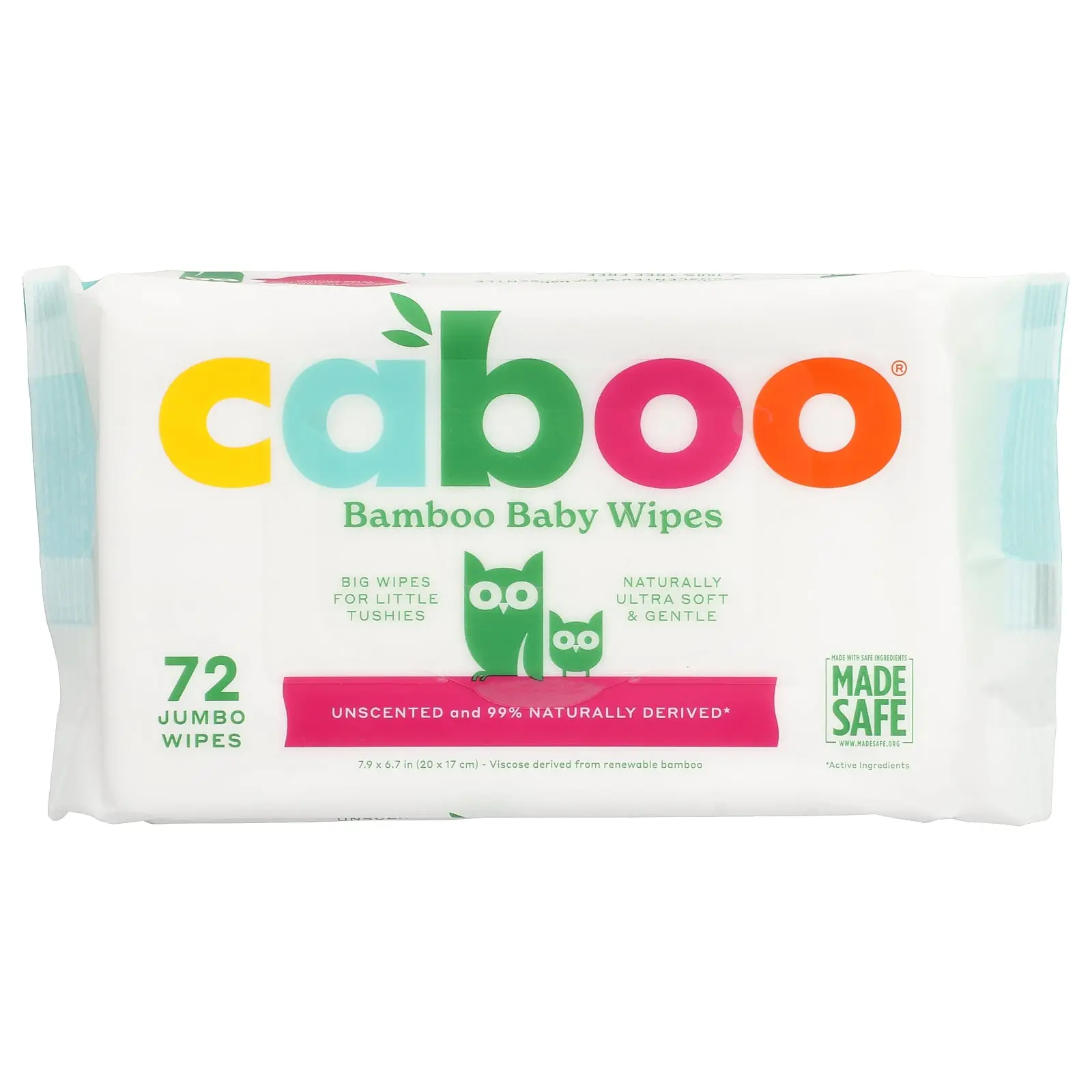 Caboo Bamboo Baby Wipes, Unscented , 72 Jumbo Wipes Caboo Bamboo Baby Wipes, Unscented , 72 Jumbo Wipes