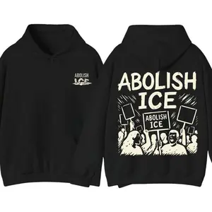 Abolish ICE Hoodie, Political Activist Graphic Pullover, Civil Rights Protest Shirt, Unisex Durable Top, Meaningful Gift