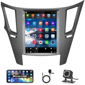 RIMOODY 2+64G Android 15 Car Radio for Subaru Outback Legacy 2010-2014, 9.7 in Vertical Touchscreen with CarPlay, Bluetooth, GPS Navigation, FM Stereo, Backup Camera, Mic, WiFi, MirrorLink, SWC Multimedia