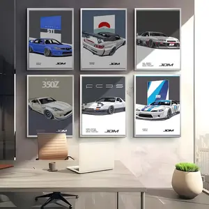 PIKPAKA Handsome JDM Modified Style Car Poster HD Waterproof Art Poster for Home, Bar & Café Decor | Fade-Resistant, Non-Sticky, Vibrant DIY Wall Print Perfect Decorative Poster for Office & Living Room