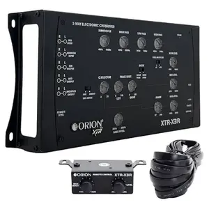 ORION XTR-X3R 3-Way Electronic Car Audio Crossover Network, Adjustable Compact Durable Unit with Remote Bass Boost for Subwoofers