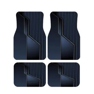 4pcs Universal Car Floor Mats, Thickened Printed Design, 3D Texture Style, Fits Most Cars, Tesla Mdy, Suvs, Elegant Interior Decor, Halloween Christmas Gift, Car Mats Set