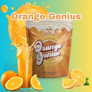 Orange Genius Antioxidant Rich Beverage Mix - 30 Individual Stick Packs per Bag, Great for Energy & Mental Focus, Sugar Free, 250g - Drink