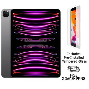 Refurbished Apple iPad Pro 12.9 6th Gen (2022) (WiFi + Cellular Unlocked) A2764 Excellent Condition with Pre-Installed Tempered Glass & 1 Year Warranty