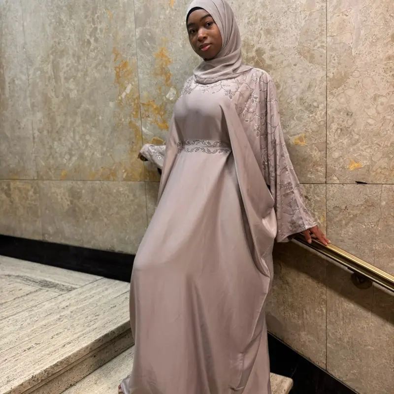 Twinkle Crystal Rainfall Abaya with Tie Inside Elegant and Stylish Abaya for Special Occasions
