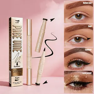 Three-Head Eyeliner Stamp Pen, Quick-Dry, Long-Lasting, Smudge-Proof, Cat Eye Makeup, Sharp Wing Lines, Suitable for Teens, Adults, Women
