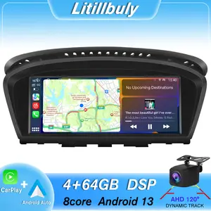 Car Stereo for BMW 5 Series E60 E61 E63 E64 2004-2008 & BMW 3 Series E90 E91 E92 2004-2008 touch screen has Android Auto Wireless Carplay, Bluetooth WIFI supports GPS Navigation