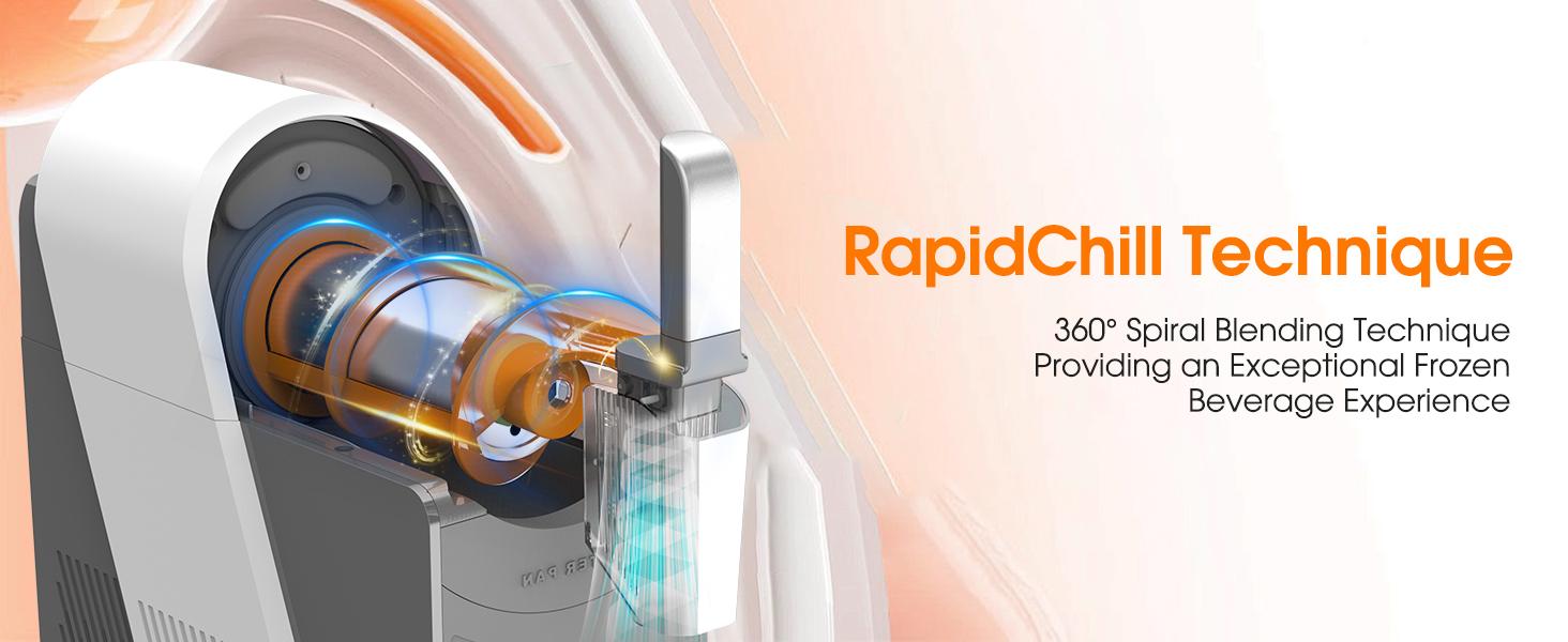 SOOPYK Slushie Machine,Frozen Drink Maker with Self-Cleaning for Home,Rapid Chill Technology,No Ice Needed,Adjustable Hardness,6 Preset,Gray&Sliver,Margaritas, Frappes,Milkshakes