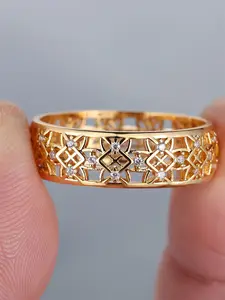 1 PC Glamorous Cubic Zirconia For Women For Wedding Engagement Anniversary Party Jewelry Valentine's Day Gift Statement Multi Ring