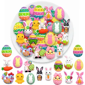 10PCS Easter-themed silicone focal bead random mixed set, featuring assorted designs perfect for DIY keychains, necklaces, bracelets, decorative pens, jewelry, and pendants. An ideal gift for the holiday or birthdays.