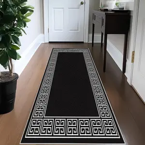 Imitation Cashmere Bedside Rug, Anti-Slip Frame, Suitable for Bedroom, Kitchen, Hallway, Modern Home Decor, Non Slip Rugs