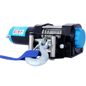 ATV/UTV Winch- 12 V 3500LBS Electric Winch with Steel Cable, Wire and Wireless Remote Control, Roller Fairlead