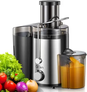 Qcen Juicer Machine, 800W High Speed Powerful Centrifugal Juicer Extractor with Wide Mouth 3” Feed Chute for Fruit Vegetable, Easy to Clean, Stainless Steel, BPA-free fruit juicer