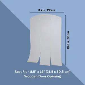 natura 8.7 x 13.8" Vinyl Door Flaps for Wooden Outdoor Dog Houses, Clear Plastic