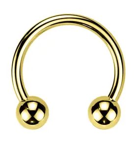 Gold PVD Circular Barbell