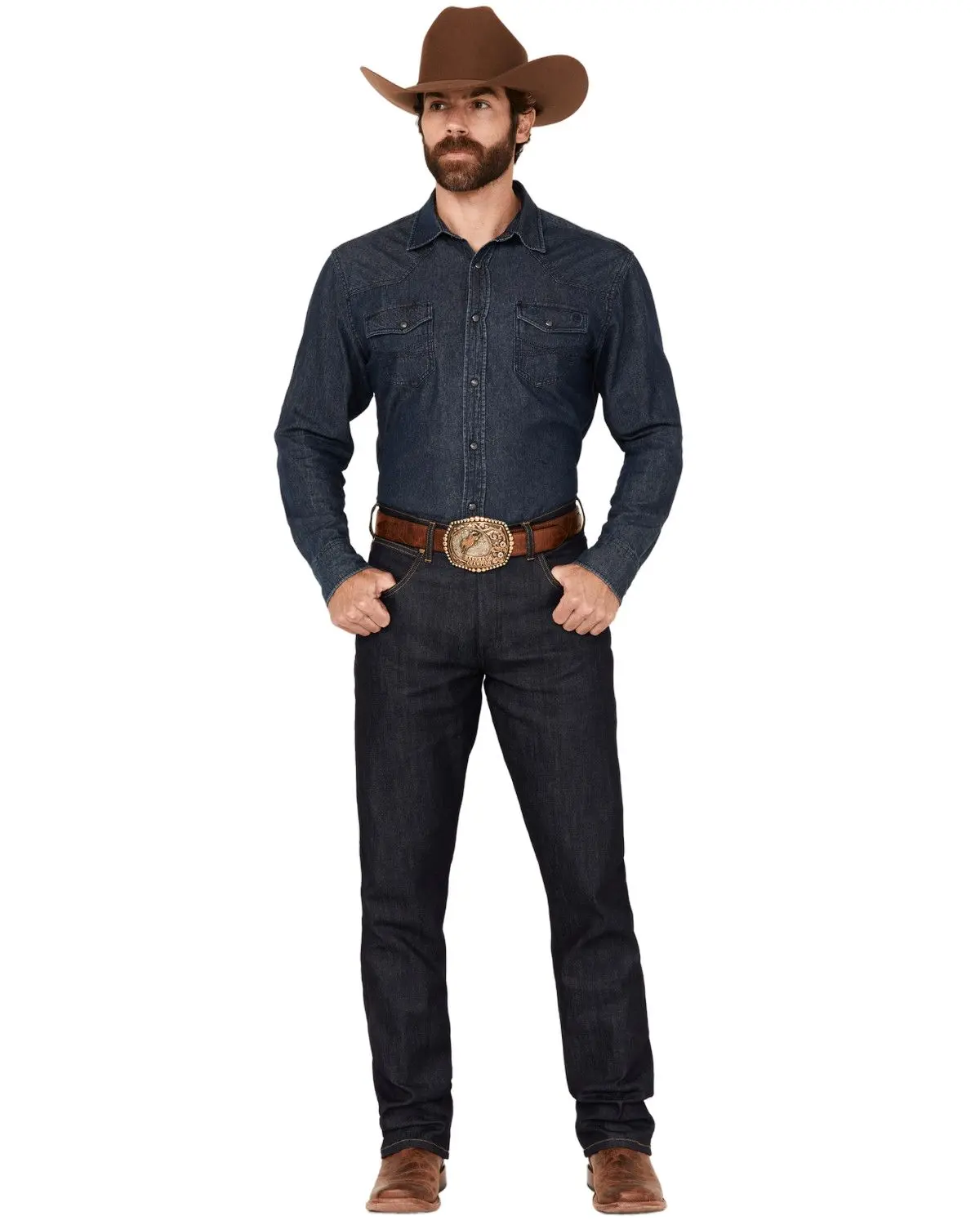 Wrangler Men's Retro Men'S Selvedge Dark Wash Slim Straight Stretch Denim - 112364208