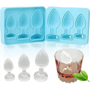 Silicone Ice Cube Mold, Ice Molds, 1 Count Creative Anal Plug Shaped Ice Tray, Reusable Funny Cocktails Whiskey Beer Drink Ice Cube Maker