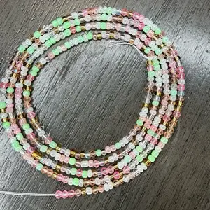 Blush Love Pearl tie on  Waist Beads