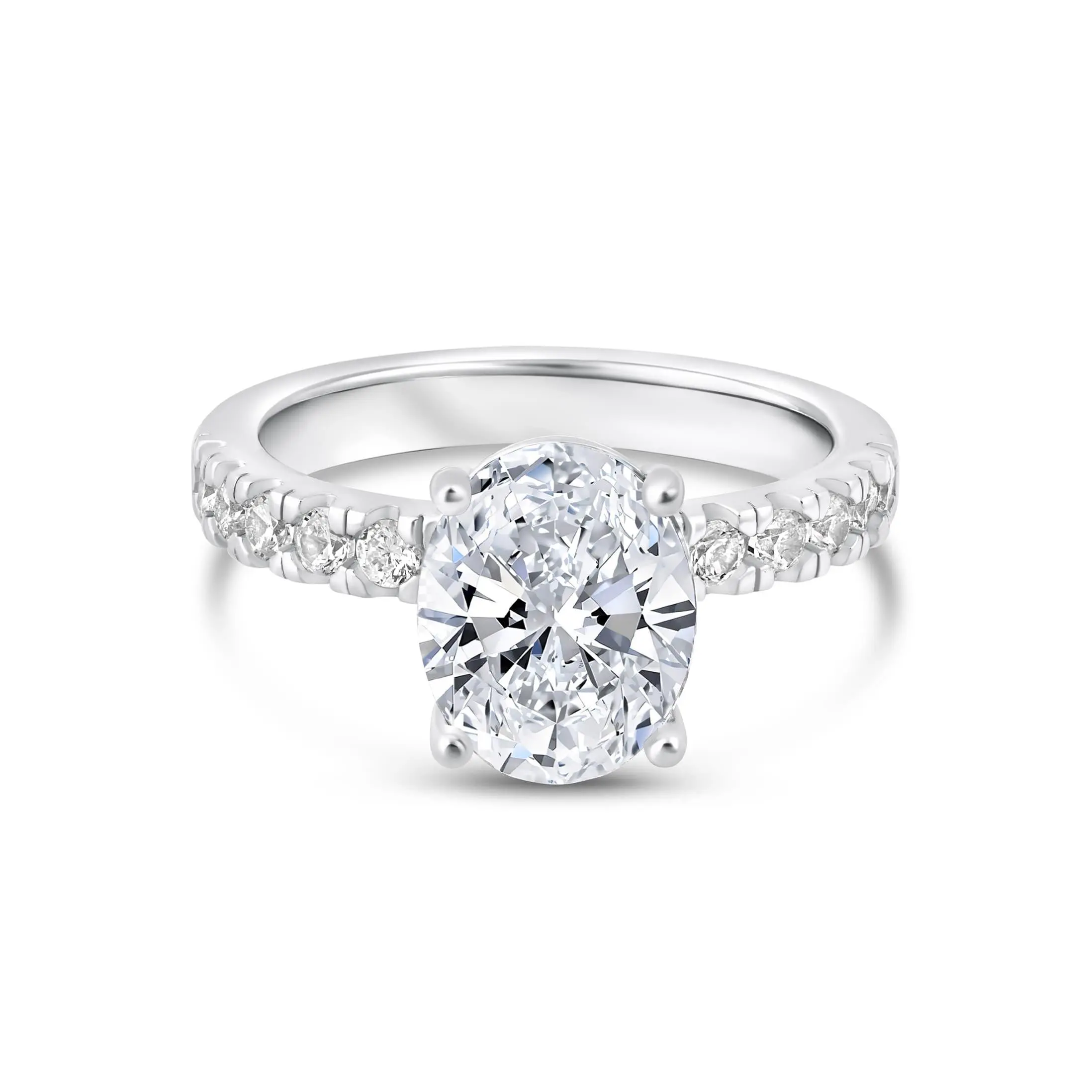 The Heather | Modern Gents 925 Sterling Silver Oval Cut Everyday Ring | Classic Engagement Ring
