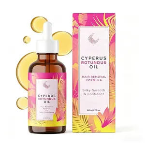 Cyperus Rotundus Oil - 60ml Natural CyperusRotundus Oil for Hair Removal, Moisturizing& Soothing Cyperus Oil for Reducing BodyHair Growth, Hair Removal Oil Ideal for AllSkin Types, Moisturizer