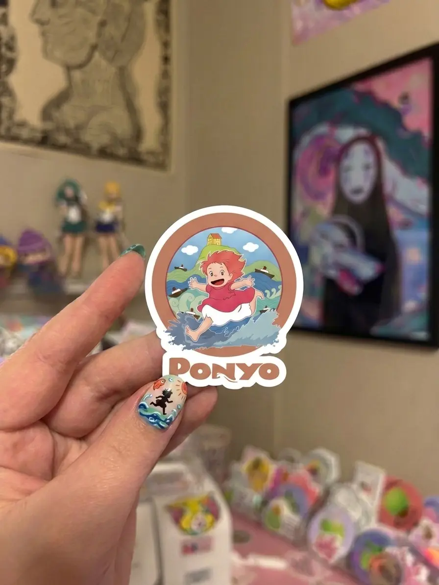 Ponyo 2 Ghibli Ponyo Sticker, Hayao Miyazaki, Howls Moving Castle Sticker, Studio Ghibli Anime Sticker