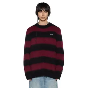 Ksubi Rugged Mohair Knit Crewneck Ox Sweater