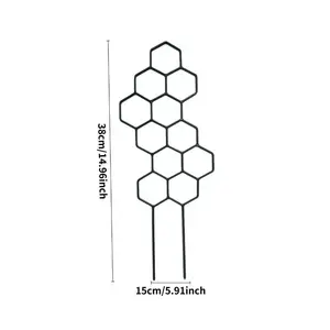 2-Piece 14.96x5.91-inch honeycomb plant climbing bracket, rust-proof design, suitable for potted vines and flowers, space-saving indoor and outdoor garden support frame, Climbing Plant Stand