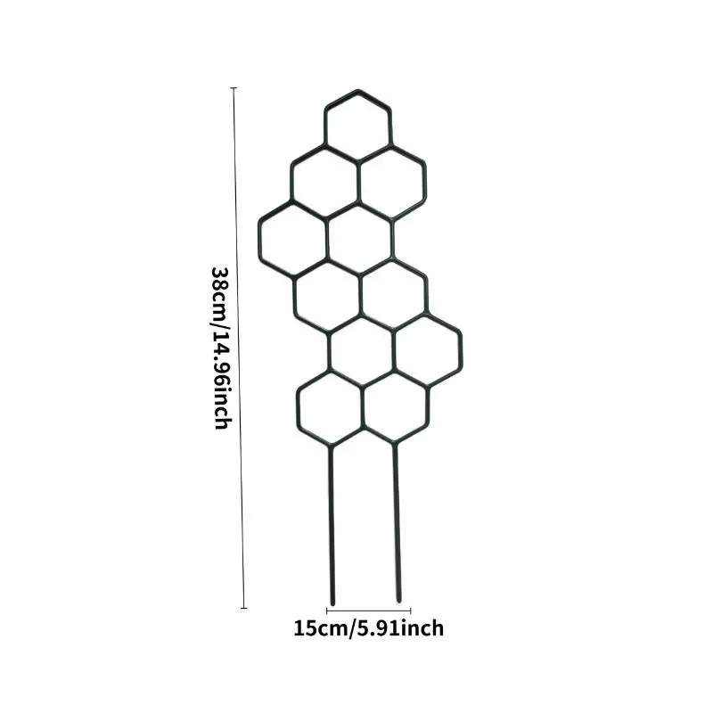 2-Piece 14.96x5.91-inch honeycomb plant climbing bracket, rust-proof design, suitable for potted vines and flowers, space-saving indoor and outdoor garden support frame, Climbing Plant Stand