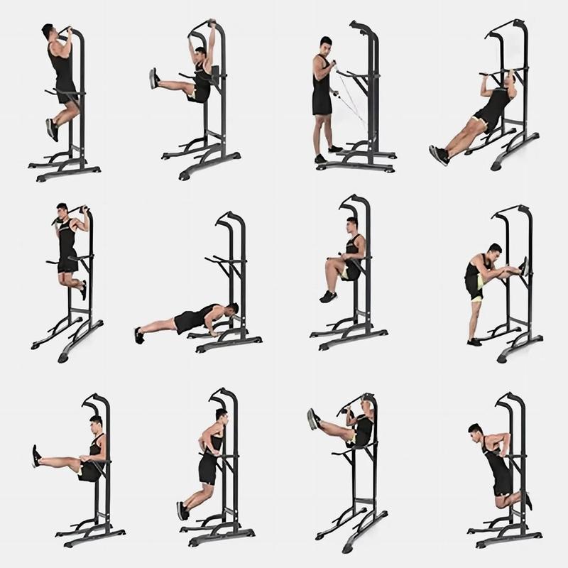 Power Tower Dip Station Pull Up Bar for Home Gym Multi-Function Adjustable Height Strength Training Workout Equipment Power Tower Dip Station Pull Up Bar for Home Gym Multi-Function Adjustable Height Strength Training Workout Equipment