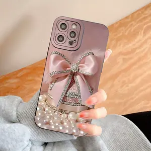 Phone Case: Fashionable Simple Pearl Elegant Style, Suitable for iPhone 16/15/14/13/12/11 ProMax/Plus, Full Coverage Anti-drop Anti-slip Soft Case, Dopamine Color Series Phone Case, Multiple Colors Available, Festive Charm, Black