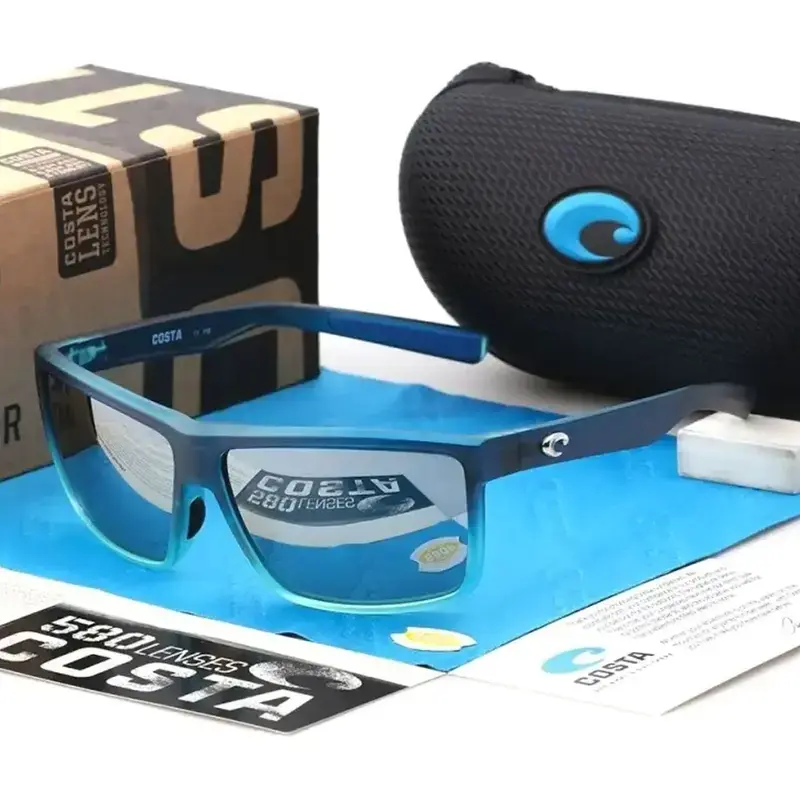 Costa Del Mar Tuna Alley 580P Polarized Sunglasses – Matte Black Frame UV400 Outdoor Performance Eyewear for Fishing, Boating & Driving