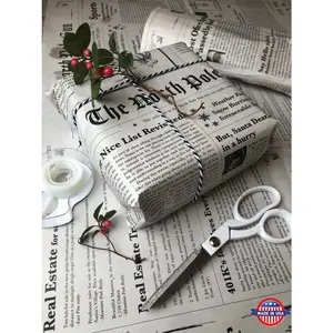 The North Pole Newspaper Gift Wrap Sheets from Santa on Christmas Eco-friendly PLASTIC FREE wrapping paper