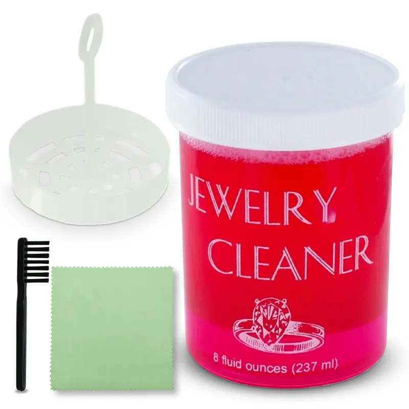Jewelry Gold Dip Cleaner Cleaning Household Brush Cloth