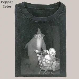 Galdalf Gollum Shopping Vintage Unisex T-Shirt, Trending Movie Graphic Tee, Unisex Meme Cringe Funny Dumb Shirts, Menswear Womenswear Streetwear
