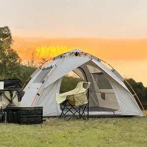 【Pop-Up Beach Tent with UV Protection】 Automatic Quick-Open Double-Layer Tent , out sunny tent Hiking, Easy Setup Beach Canopy for Camping, Fishing & Lawn Parties | Includes Carry Bag |  The Perfect Holiday Gift  essential camping gear