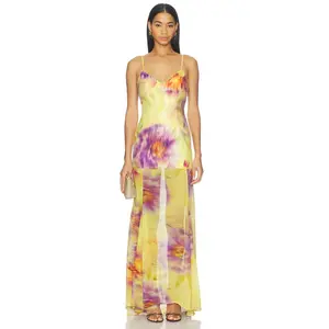 Runaway The Label Tulia Low Back Maxi Dress in Suri Yellow