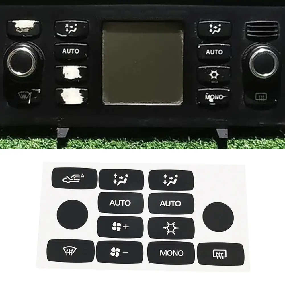 Car Air Conditioning Switch Button Repair Decal Sticker For Fiat Croma Clima Panel Stickers Decals For Repair Worn Button Knob