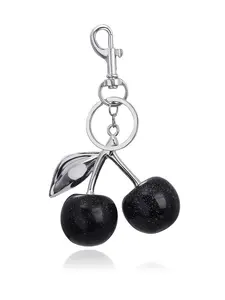 Elegant Cherry Fruit Keychain, Personalized Bag Charm, Car Accessory, Phone Strap, Fashionable Figure Pendant, Trendy Cute Keychain, Cherry Pattern