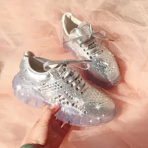 Rhinestone sneakers Shoe Footwear Men's Lightweight Breathable Running Shoes