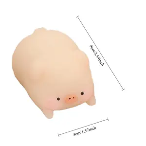 Cute Little Pink Pig Squeeze Toys Pink Piglet Stress-relieving and Venting Toys Kawaii Pet Fidget Toys Gifts for Friends