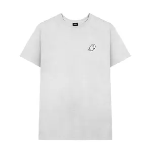Dalix Ghost Tee - Fitted Short Sleeve Crew Neck Casual Minimalist Cartoon Jersey Top 100% Cotton Embroidered in California USA Breathable Menswear