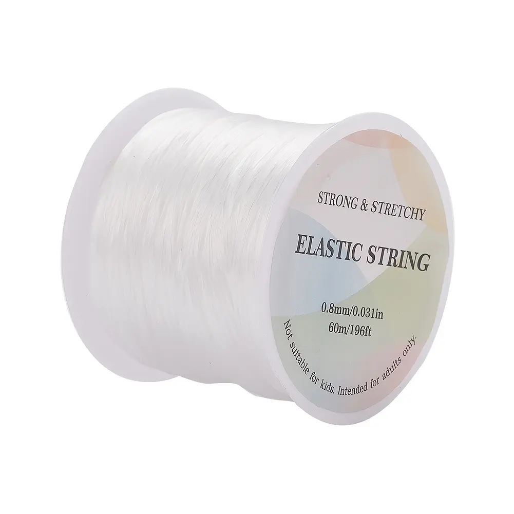 1 Roll Of 0.8mm Elastic Thread (about 2362.2 inch) Suitable For DIY Jewelry Bracelet Necklace Making -Beading Cords & Threads