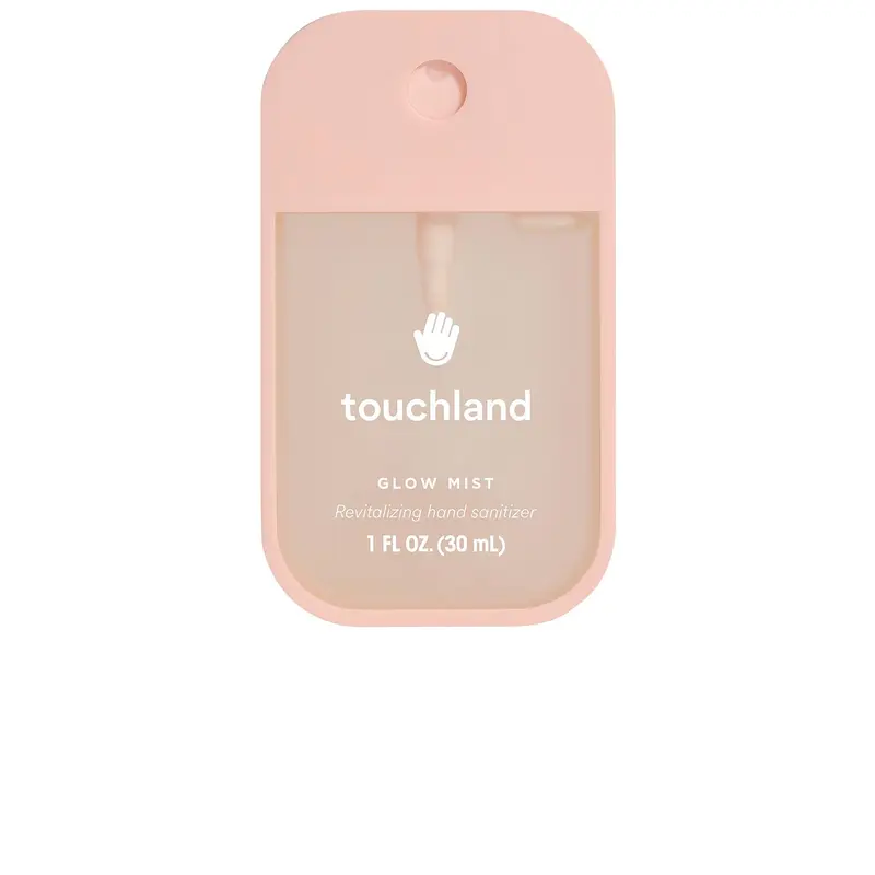 Touchland Glow Mist Revitalizing Hand Sanitizer Hand Gel - 70% Alcohol, Vegan Rosewater Scent, Hydrating Moisturizing Spray, Mini Toiletries for Purse, Travel-Sized Hydrate & Moisture Boost Bottle