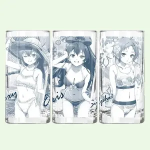 Mushoku Tensei II Jobless Reincarnation Swimwear Roxy Eris & Sylphiette Glass Cup Anime Character Design Drinkware