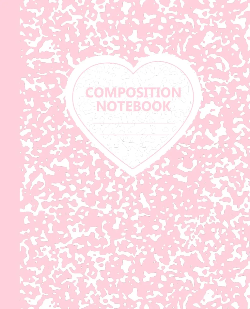 Composition Notebook College Ruled: Aesthetic Cute Pastel Pink Hearts Composition Notebook Marble Journal for School, College, Office or Work