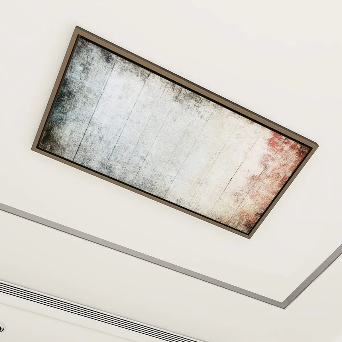 4-Pack Magnetic Fluorescent Ceiling Light Covers - Old Wood Texture, 2x4 ft, Magnetic Hold, Glare-Softening, Home Improvement Lighting Accessory for Home, School, Hospital Studios
