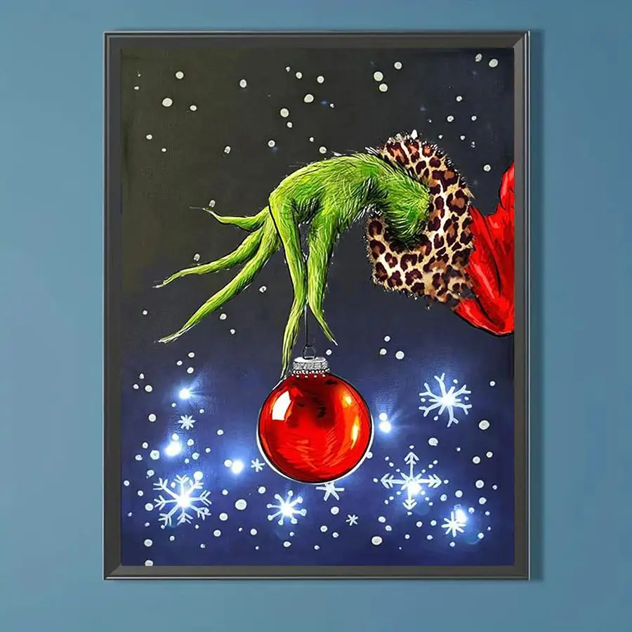 5D Diamond Art Colorful Painting Kit, 1 Set Creative Pattern DIY Diamond Arts Colorful Painting without Frame, Handmade Art Crafts for Home Decor, Chr