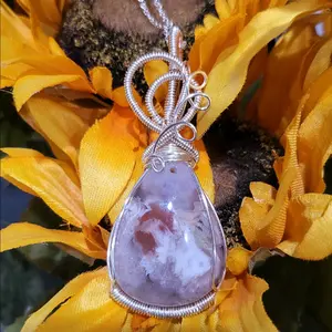 Flower Agate Pendant
