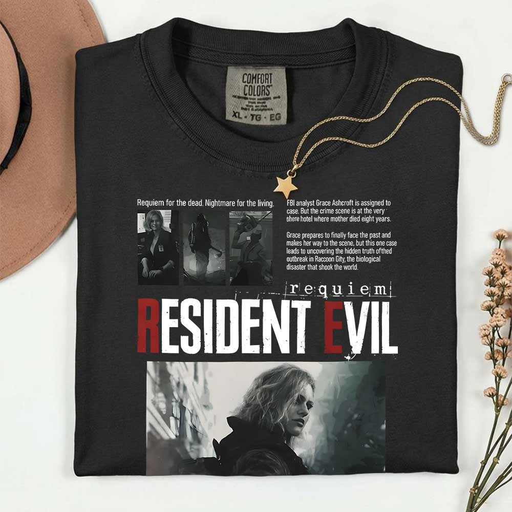 Resident Evil Requiem Shirt, Leon Kennedy T-Shirt, Horror Game Tee - scs17402
